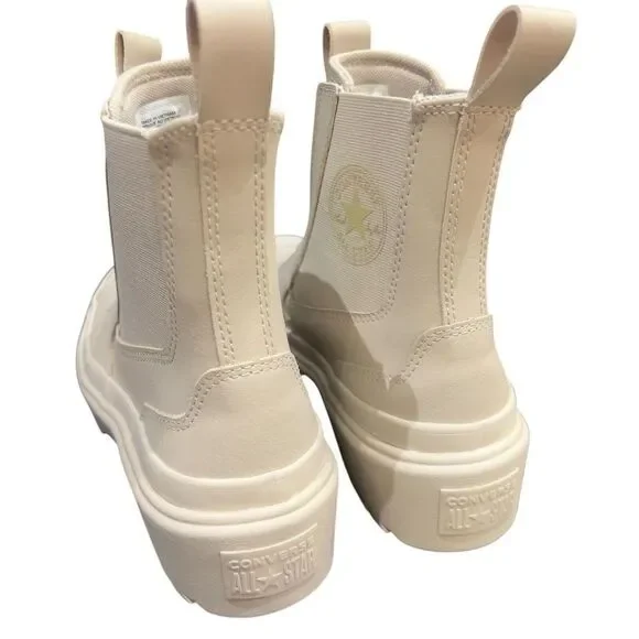 Converse Chuck Taylor All Star Lugged Leather Chelsea Boots Beige A08395C - Picture 6 of 6